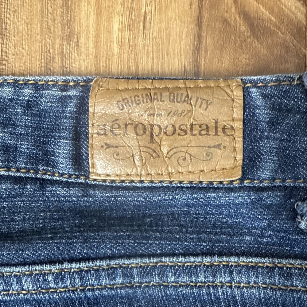 Aeropostale Jeans Women Size 3 / 4 SHORT Blue BAYLA Skinny Medium Wash - Picture 10 of 10